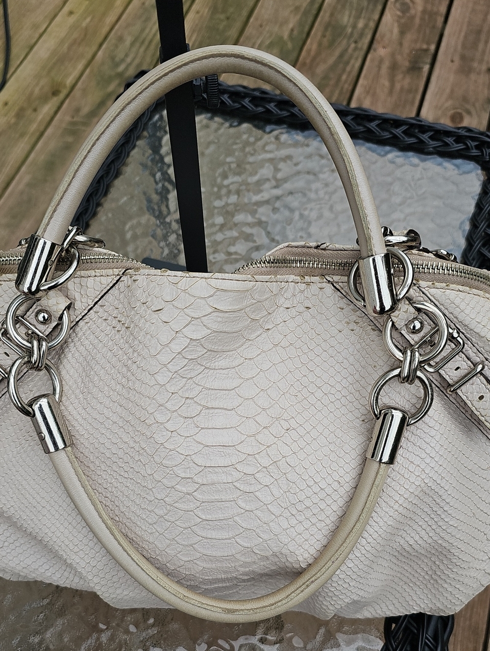 Coach Madison Sophia Python-Embossed Leather Satchel K1098-16346 - Picture 15 of 16